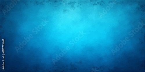 Aged blue grunge wall texture pattern with light and dark vintage rough surface design backdrop