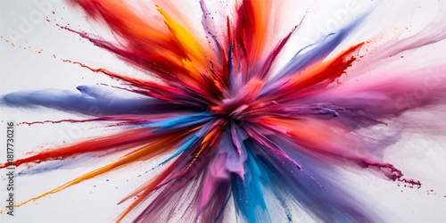 Abstract colorful fractal design illustration with psychedelic pink and blue light swirl pattern