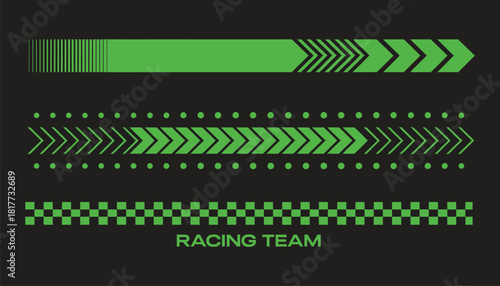 Car Stripes Set – Racing Line Stickers, Sport Decals, Vinyl Graphic Elements, Automobile Decoration, Car Racing Design, Motorsport Vehicle Illustration, Custom Car Wrap Graphics