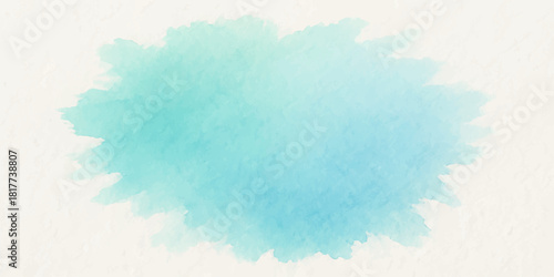 Abstract blue sky watercolor texture with light cloud brush strokes