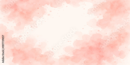 Abstract pink watercolor texture with copy space for Valentine's Day design, wedding backdrop, or light pastel color art decoration