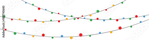 Multicolored Lights Celebration Glowing Garland Illumination Decoration