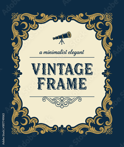 Ornate Gold Vintage Elegant Decorative Square Frame