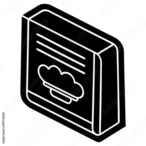 Recipe Book Icon Outline Style Vector for Cooking and Kitchen Designs