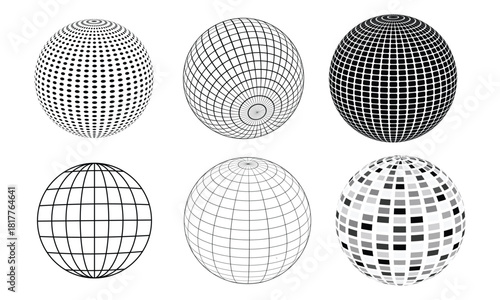 Happy new year disco ball silhouette