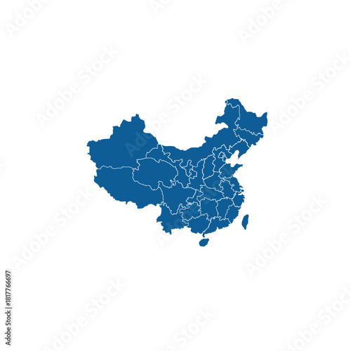 Stunning geopolitical map of China for business presentations and educational resources, perfect for marketing and global outreach projects