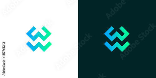 Abstract Letter W Logo Design in Gradient Colors for Modern Branding