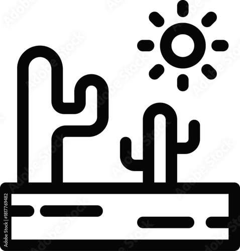 Cactus desert icon