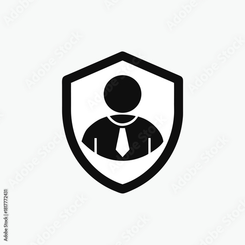 minimal trust icon silhoutte vector template