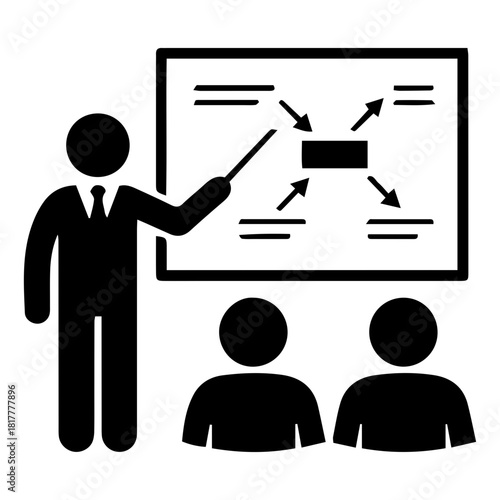 Professional Business Icon – Modern Outline Corporate Symbol for Branding, Marketing, and Digital Strategy”