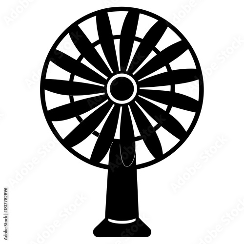 vintage fan isolated on white