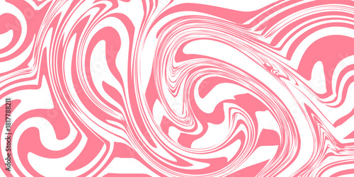 Candy color sunburst background. Abstract pink cream sunbeams design wallpaper. Colorful spinning lines for template, banner, poster, flyer. Sweet rotating cartoon swirl or whirlpool.