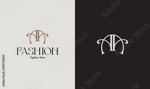 Elegant AA monogram fashion logo design.