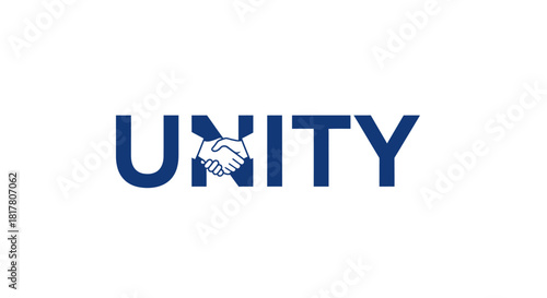 The essence of togetherness concept depicted in a visual handshake inside the word