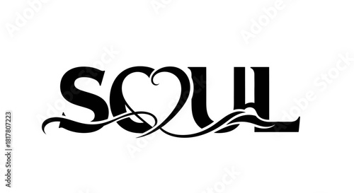 Embroidered Soul: Artistic Monogram with a Heartfelt Silhouette, Symbolizing Emotion