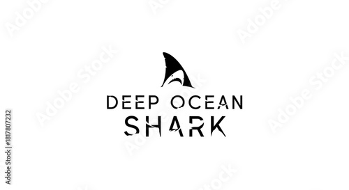 Minimalist logo featuring a deep ocean shark, designed with striking simplicity for business