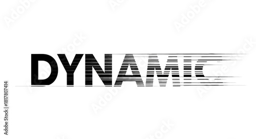Modern dynamic word graphic with motion blur effects, for fast-paced concepts or promotional usage