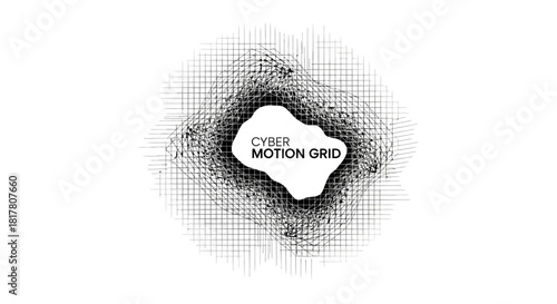 Dynamic fractal mesh composition with abstract core, a digital visual vortex element for high
