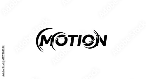 Dynamic typography logo design conveying speed fluidity and sleek transitions in action  minimalism