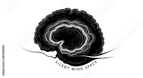 Abstract representation of human mind for relaxation and introspection conceptual art