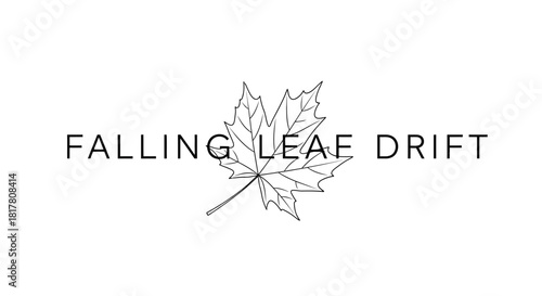 Minimalist autumn leaf design evoking seasonal change and natural beauty
