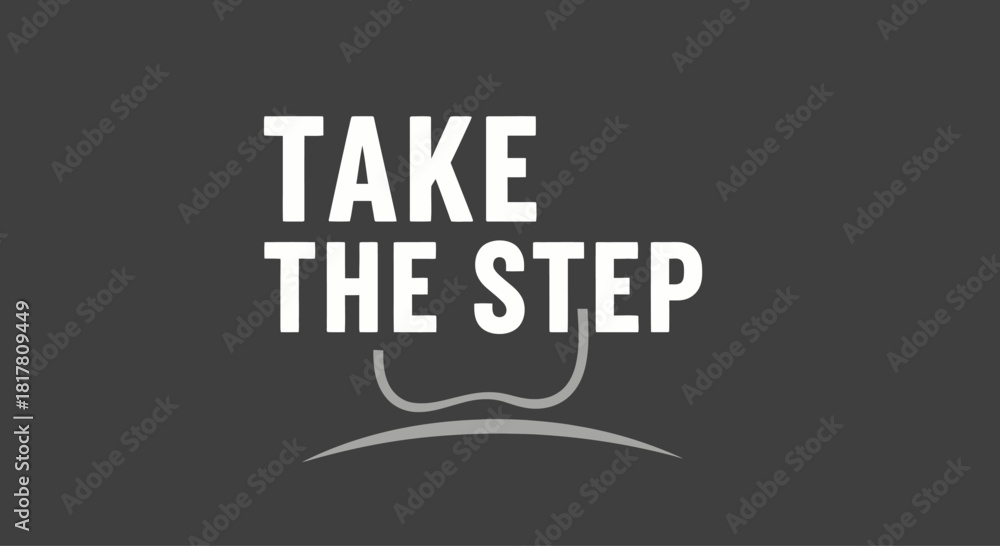 Obraz premium Motivational message inviting viewers to embrace changes and conquer challenges bravely