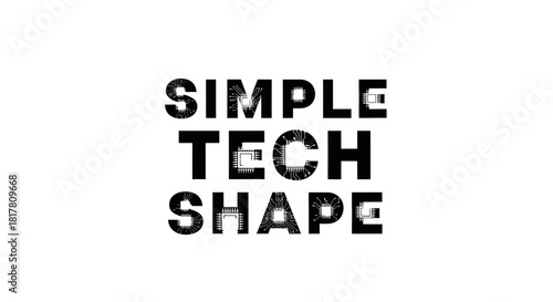 Futuristic design of bold text with circuit board texture for tech-focused concepts