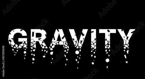 Shattered reality concept illustrating the inevitable pull and effect of the force