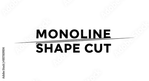 Monoline shape cut lettering art creating visual impact with striking simplicity