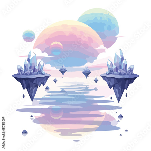 Blue light abstract background vector illustration of the earth globe, clouds, and map symbol for global travel and business design