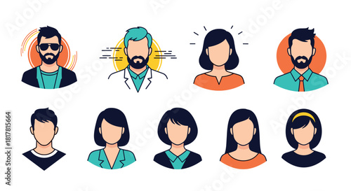 A collection of illustrated avatar icons representing diverse individuals, suitable for website profiles or online forum user images.