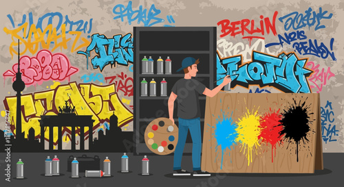 Urban Expression: A Graffiti Artist's Studio in the Heart of Berlin's Art Scene