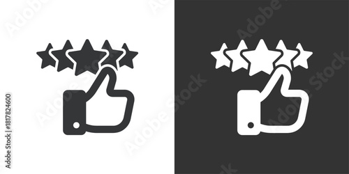 Best Review icon. Solid glyph series icon