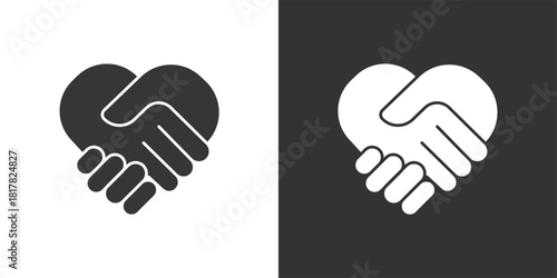 Partnership icon. Solid glyph series icon