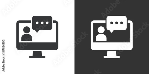 templateOnline Support icon. Solid glyph series icon