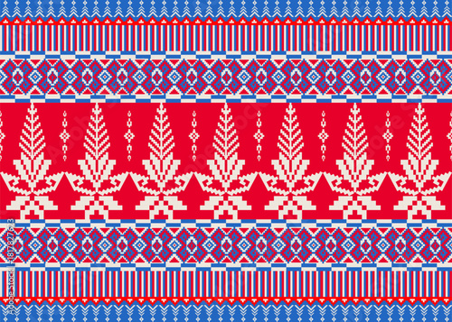 beautiful pixel tribal pattern inspired by each native pixel fabric like wayuu African native American southeast Asian traditional textile Thai silk pattern Aborigine Australian and Columbian fabric