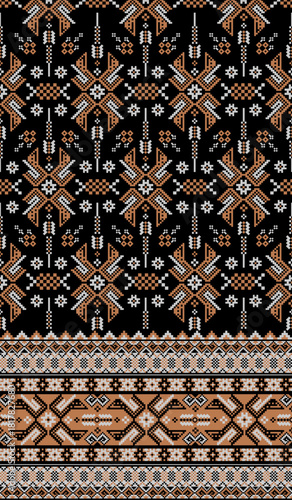 beautiful pixel tribal pattern inspired by each native pixel fabric like wayuu African native American southeast Asian traditional textile Thai silk pattern Aborigine Australian and Columbian fabric