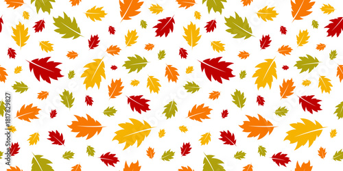 autumn leaves seamless pattern design