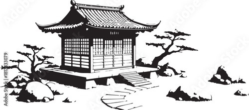 japanese temple in the park