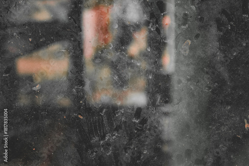 dark glass texture with dust and dirt stuck to it