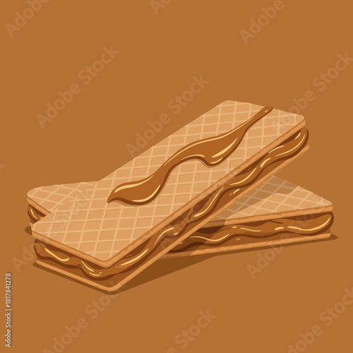 The Ultimate Caramel Wafer Sandwich Drenched In Deliciousness