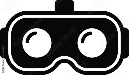 Virtual Reality Headset Vector Icon for Gaming and Metaverse Experience Symbol