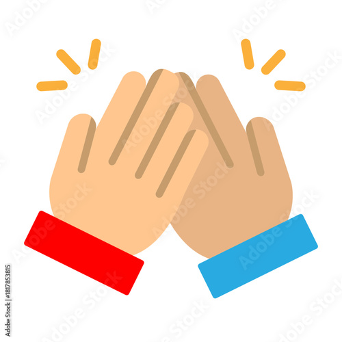 HighFive Vector Flat Icon Design