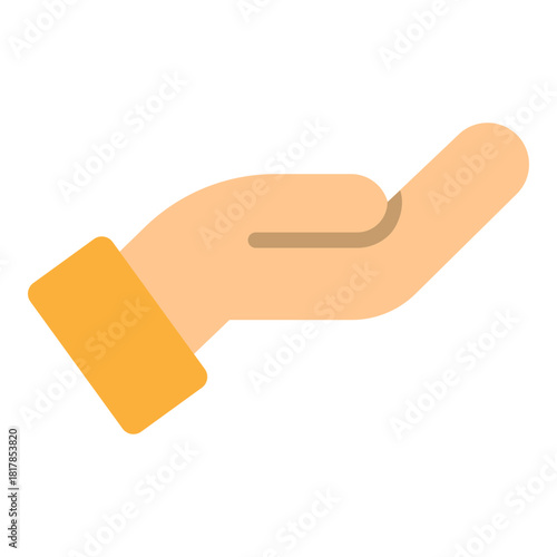 OpenHand Vector Flat Icon Design