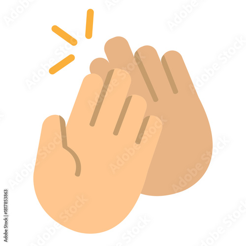 ClappingHands Vector Flat Icon Design