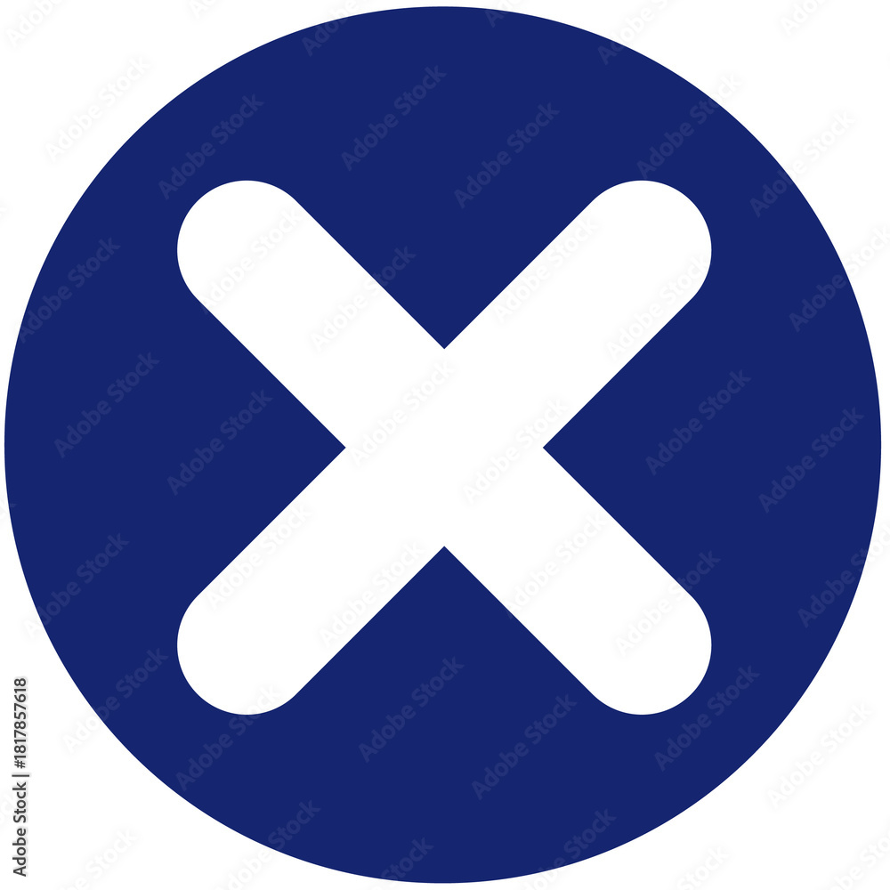 Obraz premium cross icon button