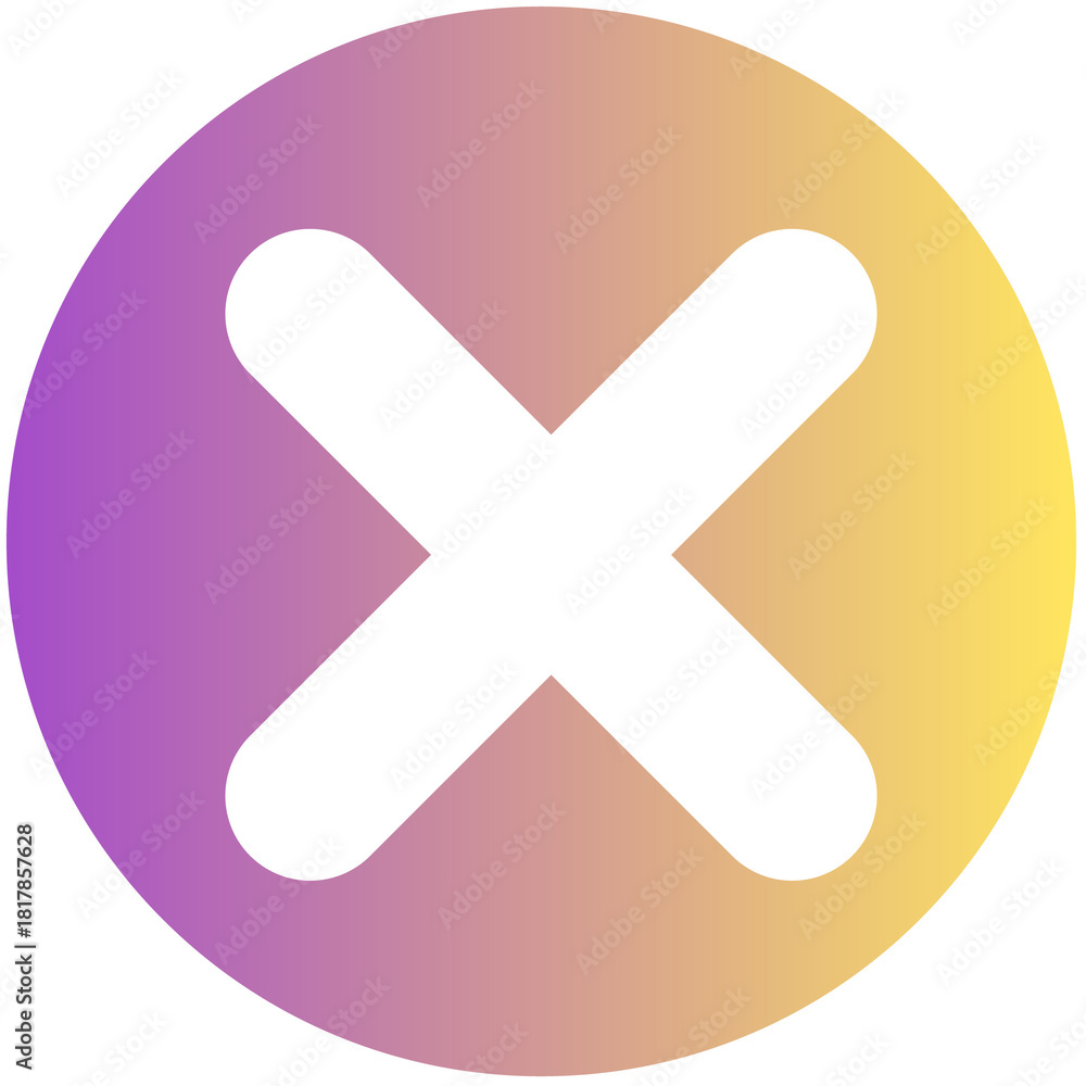 Fototapeta premium cross icon button