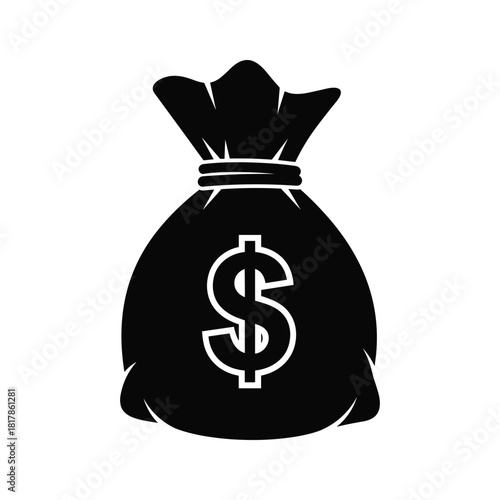 Money bag with dollar sign isolated on for business concept