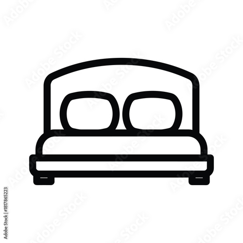 Simple bed icon isolated on, perfect for sleep concepts