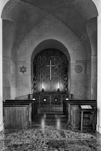 Humble Non Sectarian Chapel in Black and White.